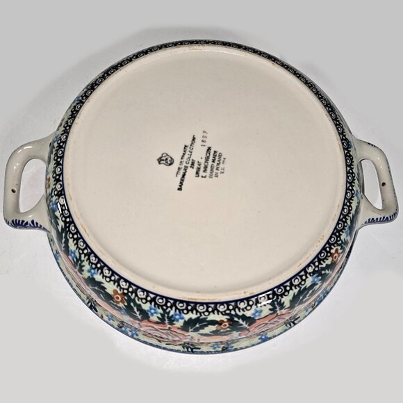 Unikat 1897 Ultimate Bakeware Col. 2007 Floral Handmade 12 x 2.5 Polish Pottery - Picture 5 of 14